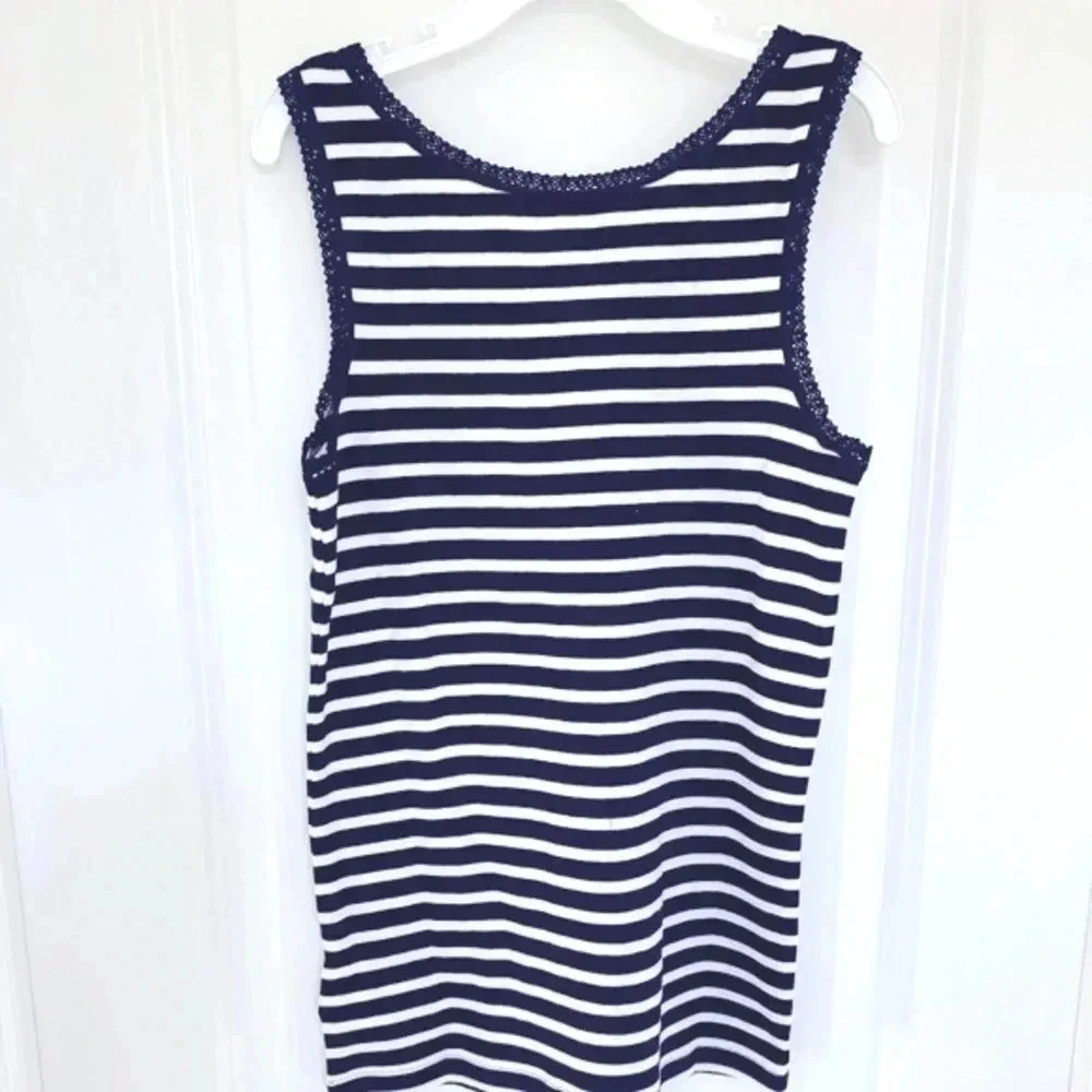 GAP Kids Navy Blue Girl’s Lace Trim Tank Girl’s Size L